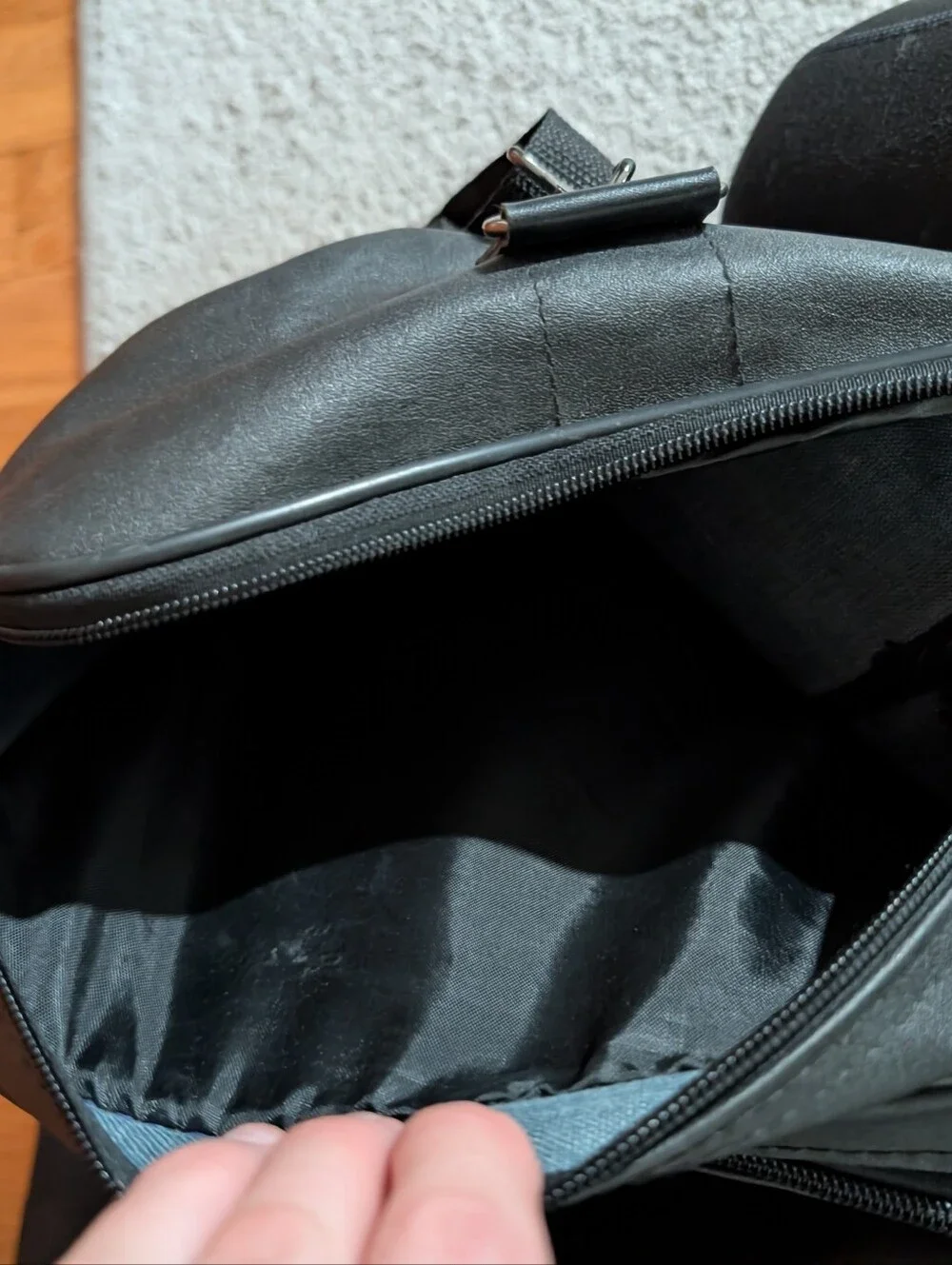 Faux Leather Duffel Bag